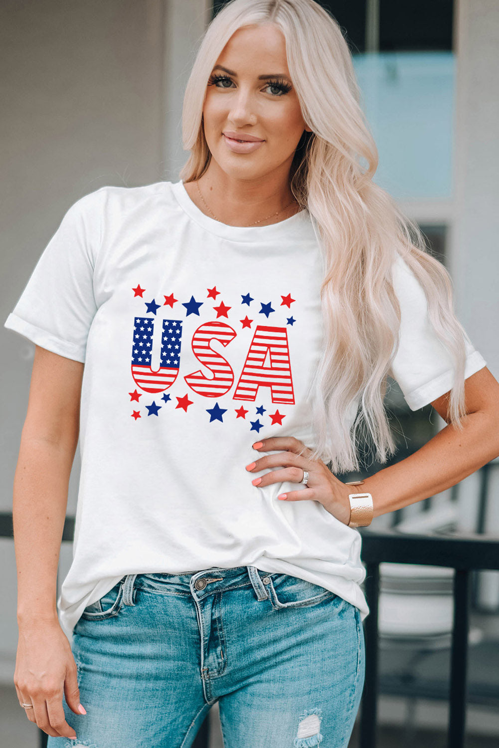 USA Star and Stripe Graphic Tee USA Star and Stripe Graphic Tee